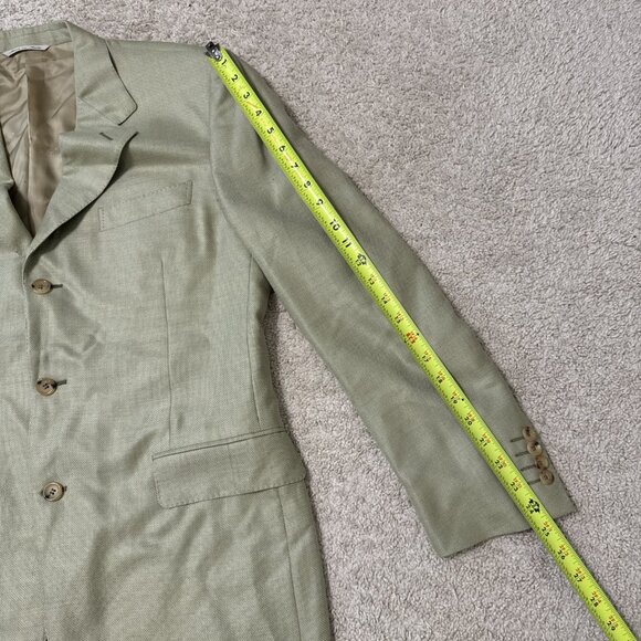 *Recent* Canali Made in Italy Wool Silk Linen Green Sport Coat Men’s 50 R - Picture 13 of 13